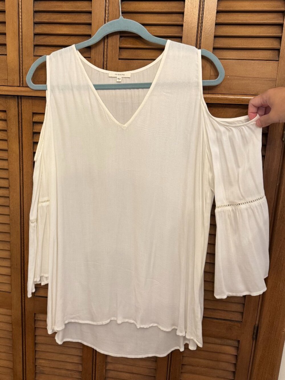 LIKE NEW Pleione Cold Shoulder Top Size L